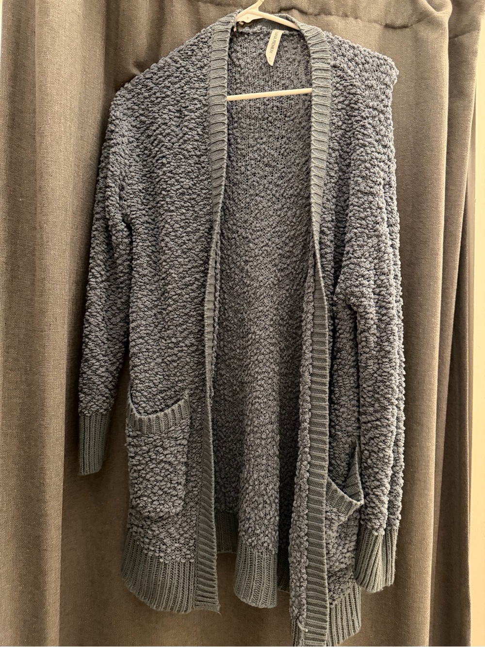 Zenana Outfitters Chunky Open-Front Cardigan - Gray - Picture 1 of 2